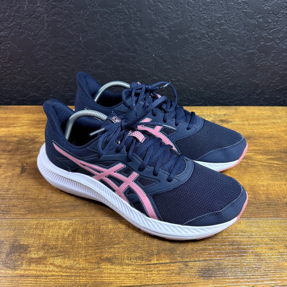ASICS Jolt 4 1012B421 Navy Pink Synthetic Mesh Running Shoes Womens Size 11